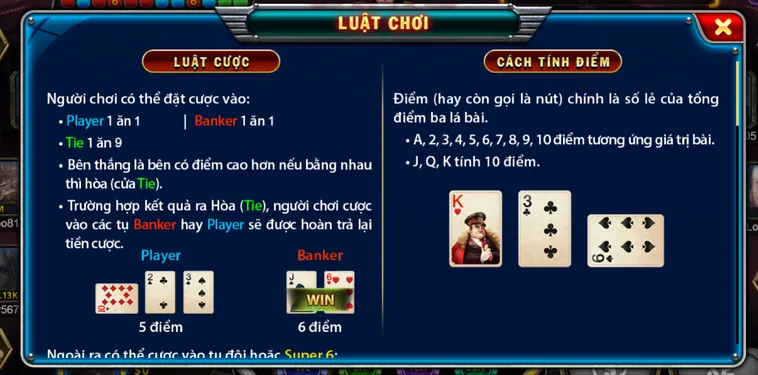 Trải Nghiệm Đỉnh Cao Với Sảnh Game Bài Baccarat Super 6 Tại Gem88 Hấp Dẫn