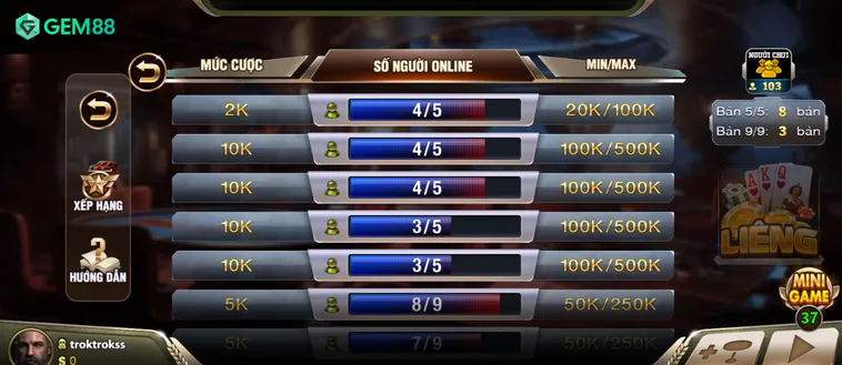 Khám Phá Trải Nghiệm Chơi Liêng Tại Gem88 Uy Tín Đỉnh Cao
