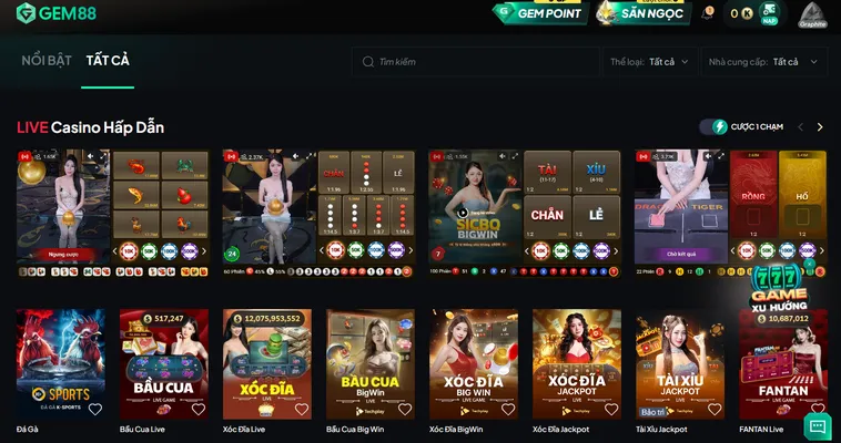 Xanh Chín Live Tại Gem88 Trải Nghiệm Sòng Bài Đỉnh Cao Nhất Hiện Nay