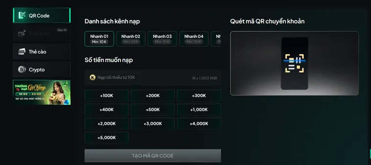 Nạp Tiền Qua QrCode Vào Gem88 Siêu Tốc Bùng Nổ Khuyến Mãi Nhân Đôi Tài Khoản Vốn Cược