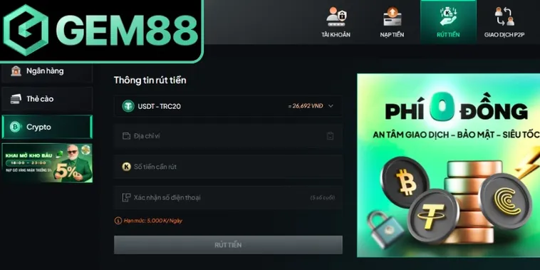 Rút Tiền Gem88 Thần Tốc An Toàn Tuyệt Đối Nhận Tiền Thưởng Sau Ít Phút