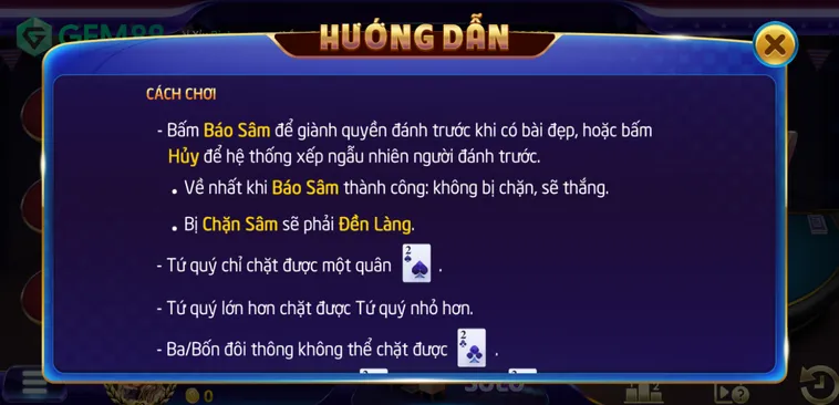 Trải Nghiệm Đỉnh Cao Khi Tham Gia Chơi Sâm Lốc Tại Gem88 Uy Tín